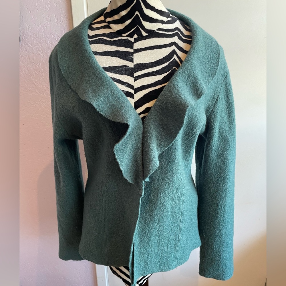 Vintage Monterey Bay Teal Knitwear Sweater Cardigan